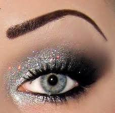 Black And Silver Glitter Eye Makeup Makeup On Tumblr Eye Makeup Skin Makeup Hair Makeup