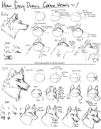 Canine Heads Step By Step By Theshadowedgrim On Deviantart Wolf Art Drawing Wolf Drawing Canine Drawing