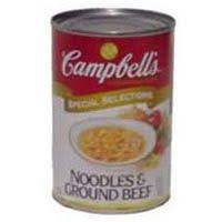 Campbell S Special Selections Noodles Ground Beef Soup 10 Oz Foodfacts Com Soup With Ground Beef Beef Soup Ground Beef