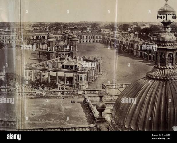 Lucknow, India: panoramic view from the Kaiser Bagh palace: section six. Photograph by Felice Beato, ca. 1858 Stock Photo - Alamy