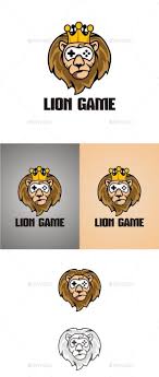Lion Game Lion Games Pet Logo Design Clean Logo Design