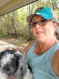 Indie and I enjoying a coolish morning