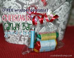 Christmas printable candy bar wrappers and straw flags let. Christmas Crafts Goodie Bags