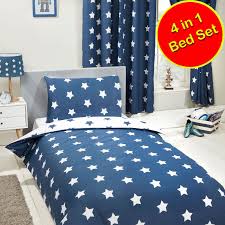 Toddler beds give your little one more snoozing space, while the guardrails ensure that they don't roll out. Stars Navy Blue White Junior Toddler Bedding Quilt Pillow Duvet Cover Set 5060520719115 Ebay