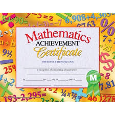 Mathematics Achievement Certificate H Va681 Certificate Templates Awards Certificates Template Certificate Of Achievement