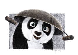 Black And White Kung Fu Panda Logo Kung Fu Panda Pencil Sketch Complete Drawing Tutorial And Manual Online Kung Fu Panda Drawings Cartoon Pencil Drawing