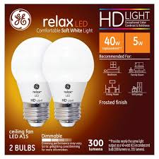 Relax Soft White Hd 40watt Equivalent A15 Ceiling Fan Frost Bulb Led 2pk Ceiling Fan Bulb Fan Bulbs