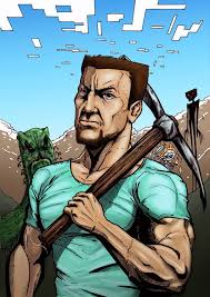 Minecraft Steve Limited Print Fan Art By Haywirevisions On Etsy 10 00 Minecraft Art Minecraft Fan Art Printed Fans