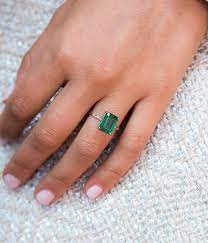 Large Starry Emerald Ring Audry Rose Emerald Engagement Ring Emerald Ring Emerald Jewelry