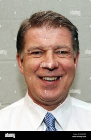 Former NHL player Peter McNab poses for a photograph as he prepares as an  analyst for the NHL