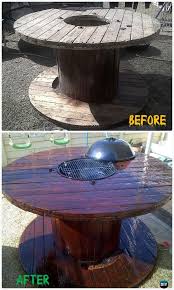 Diy Wire Spool Bbq Table Instructions Wood Wire Spool Recycle Ideas Spool Furniture Wooden Spool Projects Wooden Spool Tables