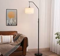 DEWENWILS Black Arched Floor Lamp, Stepless Dimmable Corner Light with  Hanging Lampshade, Standing Tall Arc Lamp for Living Room, Bedroom, Office,  10W ...