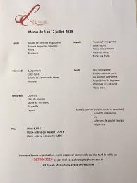 Menus De La Semaine 28 Traiteur Christophe Loos Facebook