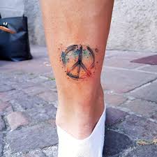 View infinite love tattoo on neck for women. 55 Best Peace Sign Tattoo Designs Anti War Movement Symbol 2019