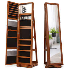 When you shop at usa furniture warehouse we ship most order next day, satisfaction guarantee. Amazon Com Charmaid 360 Rotating Jewelry Armoire With Higher Full Length Mirror Standing Lockable Jewelry Cabinet Organizer With Large Storage Capacity Inside Makeup Mirror Rear Storage Shelves Walnut Home Improvement