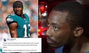 Eagles Nelson Agholor Gifts Tickets To Philadelphia Hero Who Saved Kids From Inferno Daily Mail Online