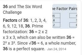 Let's call this number s. How Many Factors Does 36 Have Brainly In