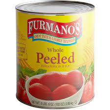 Whole peeled tomatoes are excellent in slow cooked or stewed dishes, because the longer cooking time brings out the tomato flavor without reducing the tomatoes to a simple sauce. Furmano S Whole Peeled Tomatoes 10 Can Webstaurantstore