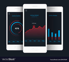 Phone With Graph Chart Raiting Elements