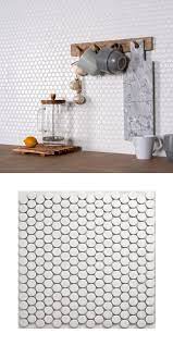 Shop our collection of circle mosaic tile in a variety of stylish colors and finishes. Add A Contemporary New Look To Your Wall And Floor Spaces By Introducing These Circular Whit Penny Round Tile Bathroom Penny Tiles Kitchen Penny Tiles Bathroom
