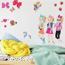 Jojo siwa wore her hair down and didn't wear a bow in a tiktok video. Jojo Siwa Cartoon Peel Stick Wall Decals 31 Girls Room Stickers Rainbow Bow Ties Popsicles Cupcakes Walmart Com Walmart Com