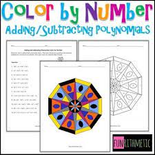 These worksheets focus on the topics typically covered in algebra i. Adding And Subtracting Polynomials Color By Number Adding And Subtracting Polynomials Adding And Subtracting Subtraction