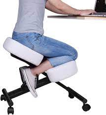 Looking for the best chair for posture? Amazon Com Dragonn By Vivo Ergonomic Kneeling Chair Adjustable Stool For Home And Office Improve Your Posture With An Angled Seat Thick Comfortable Cushions White Dn Ch K01w Kitchen Dining