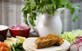 Garnish with lime wedges and cilantro sprigs. Tandoori Fish Tacos Fabulous Fridays