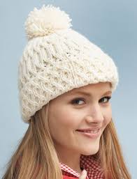 Everyone will just love you in this gorgeous one. Free Knitting Pattern For Aran Hat With Pompom Knitting Patterns Free Hats Aran Knitting Patterns Cable Knit Hat Pattern
