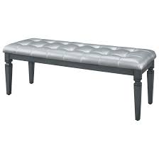 Time to stop rambling and show you the details. Homelegance Allura Bench With Crystal Button Tufting Lindy S Furniture Company Upholstered Benches