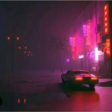 Outrun Visuals On Instagram Late Night Hustle Skiegraphicstudio Blue Neon Lights Night Aesthetic Neon Noir