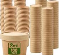 Amazon.com: 115mm Vented Lids for Kraft Paper Soup ...