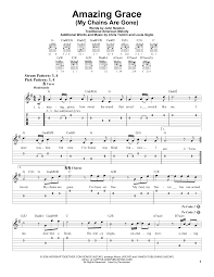 It is performed about 10 million times annually. Amazing Grace My Chains Are Gone Easy Guitar Tab Sheet Music