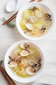 Winter Melon Clam Soup With Ginger Souper Diaries Recipe Winter Melon Soup Melon Soup Winter Melon