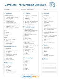 Easy Printable Travel Packing Checklist 30 Best Tips 2020 Travel Packing Checklist Packing Tips For Travel Travel Packing List Printable