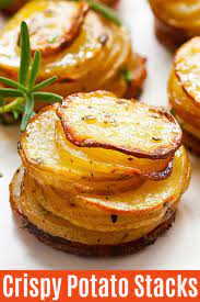 Crispy Potato Stacks Potato Stacks Crispy Potatoes Recipes