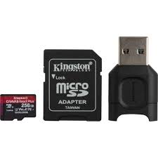 Memory card reader sd plus; Kingston 256gb Canvas React Plus Uhs Ii Microsdxc Mlpmr2 256gb