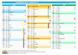 Calendrier Dernier Trimestre 2023 Calendrier Trimestriel 2021 À Consulter, Télécharger En Pdf Et Imprimer