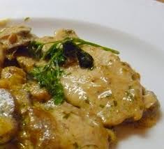 Veal Scallopini With Mushrooms And A Mustard Cream Sauce Veal Scallopini Recipes Veal Recipes Veal Scallopini