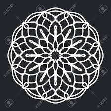 High quality flower silhouette gifts and merchandise. Mandala Floral Pattern Black And White Silhouette Ornament Element Design And Background Royalty Free Cliparts Vectors And Stock Illustration Image 112016675
