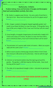 Acces pdf math worksheets go ii practice answers. Area And Perimeter Online Pdf Worksheet