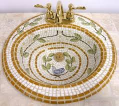 Beautiful Bathroom Sinks Decorated with Mosaic Tiles