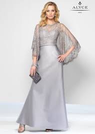 Black And Silver Evening Gowns Black Label By Alyce 5806 Batwing Sleeve Evening Gown Evening Gowns With Sleeves Mother Of The Bride Dresses Bride Dress