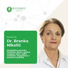 Upoznajte naš stručni tim! Dr Branka Nikolić ima izuzetno veliko radno  iskustvo iz oblasti sportske medicine, alternativne medicine, akupunkture i  homeopatije. Medicinski fakultet u Beogradu završila je 1970. godine, a  1979. godine