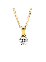 Anhanger Diamant Gelbgold 18k 750 0 10 Ct H Si 6 Griffe Natsumi Schmuck