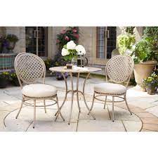 Hampton Bay French 3 Piece Patio Bistro Set D11117 3pc The Home Depot Bistro Set Bistro Table Outdoor Outdoor Bistro Set