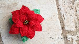 Beautiful Crochet Poinsettia Crochet Flower Tutorial Crochet Flowers Crochet Flower Patterns