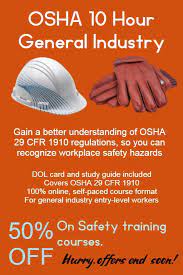 Osha 10 Hour General Industry Training Osha Safety Training Certificate Courses Safety Training Osha Safety Training Safety Management System