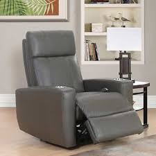 Lex Top Grain Leather Power Recliner Gray Recliner Power Recliners Den Furniture