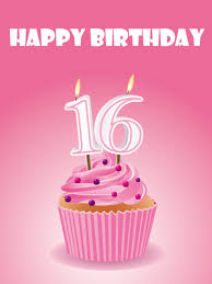 Happy birthday to a wonderful girl. Pink Happy 16th Birthday Cupcake Card Birthday Greeting Cards By Davia Happy Birthday Sweet 16 Happy 16th Birthday 16th Birthday Wishes